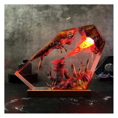 Kaiju (Godzilla) Epoxy Resin Lamp