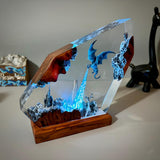 Ice Dragon Resin Lamp