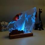 Ice Dragon Resin Lamp