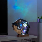 Cosmic Resin Wood Lamp