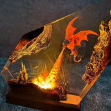 Fire Dragon Resin Lamp
